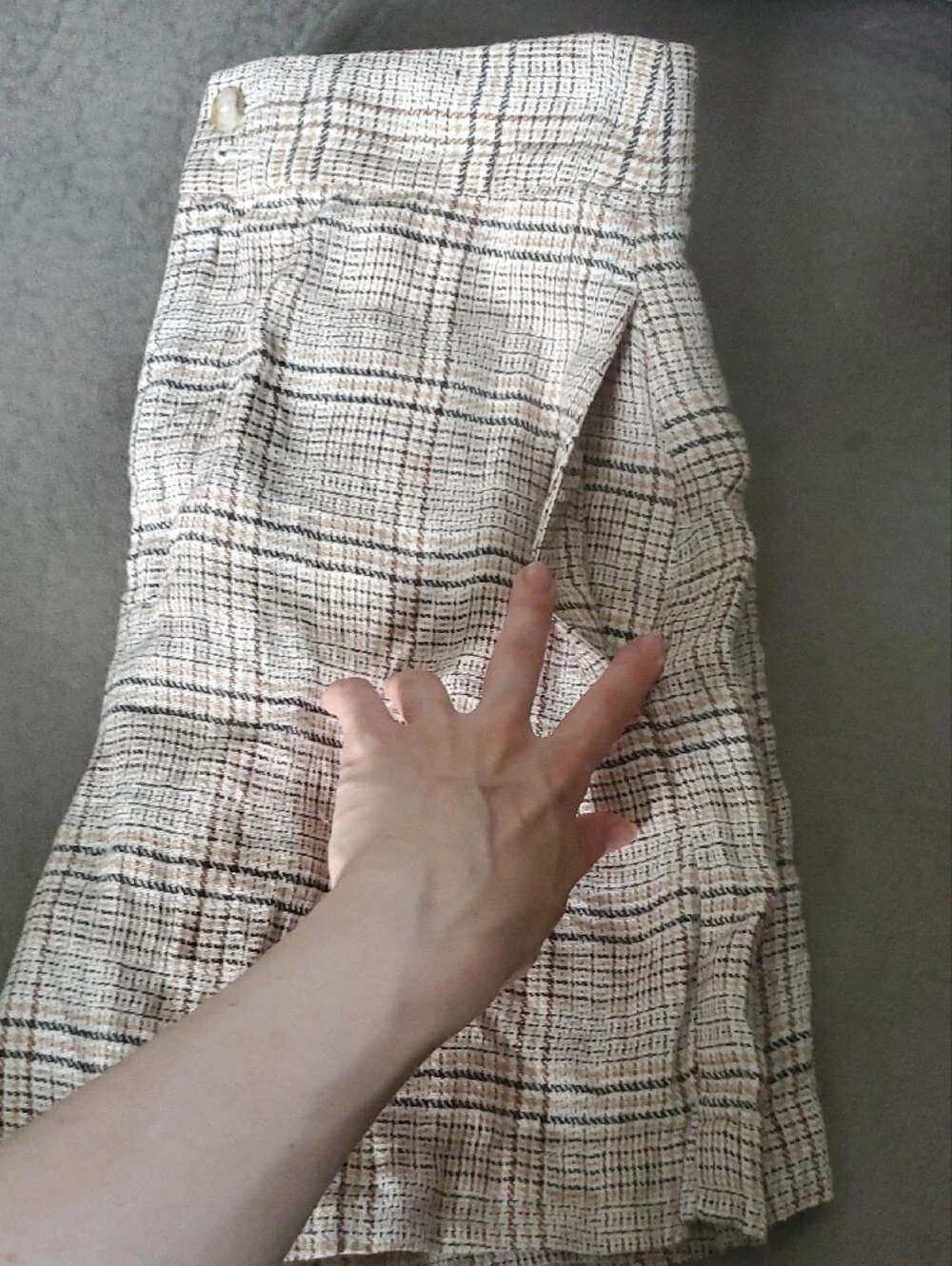 Madewell Linen Plaid High-Rise Shorts